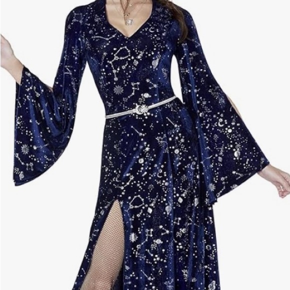 Witch Starry Covenant Dress, Belt, Hat, and Wand - Picture 1 of 9